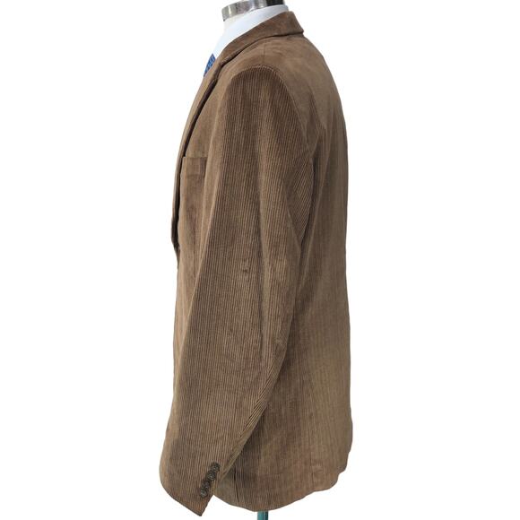 Dockers Mens Size 42R Corduroy Sport Coat Jacket Blazer Brown Tan 2 Button - Picture 6 of 16